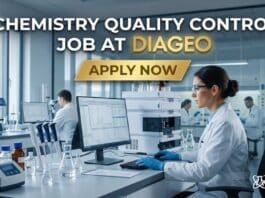 Chemistry Quality Control Job at Diageo | Candidates Apply Now