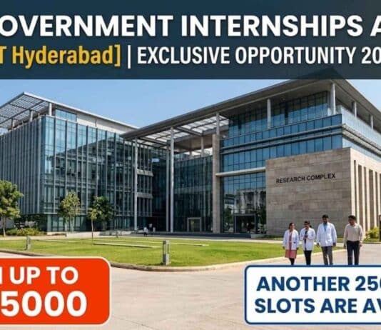 Government Internship at IIT Hyderabad | Exclusive Opportunity