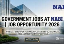 Government Job at NABI | Job Role 2026 for Chemistry Graduate