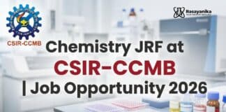 Chemistry JRF at CSIR-CCMB – Apply Now for CCMB Careers 2026 Chemistry JRF at CSIR-CCMB | Job Opportunity 2026| Apply Now