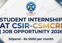 CSIR-CSMCRI Student Internship 2026 – MSc Chemistry Apply & Get Monthly Stipend Student Internships at CSIR-CSMCRI | Chemistry Graduates Apply