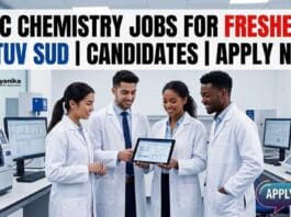 MSc Chemistry Jobs for Freshers at TUV SUD | Candidates Apply