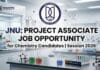 Project Associate Job at JNU | Job Opportunity for Chemistry Grad