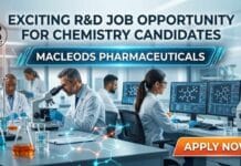 Macleods Walk-In Drive for R&D Jobs in Mumbai – MSc Chemistry Candidates Invited R&D Job at Macleods Pharmaceuticals | Chemistry Role