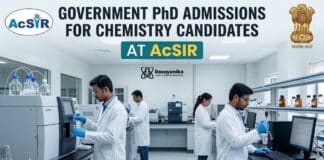 PhD Admissions for Chemistry Graduates at AcSIR | Govt Role