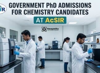 Government PhD Admissions for Chemistry Candidates at AcSIR – Apply Now PhD Admissions for Chemistry Graduates at AcSIR | Govt Role