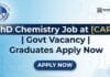 CARI Walk-In Interview for PhD Chemistry Candidates | Apply & earn up to Rs. 61,000 per month PhD Chemistry Job at CARI | Govt Vacancy | Graduates Apply Now