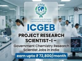 Chemistry research scientist job at ICGEB | Government Vacancy