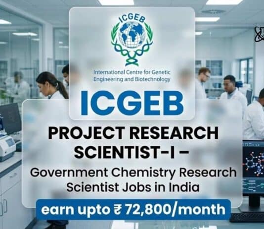 Chemistry research scientist job at ICGEB | Government Vacancy