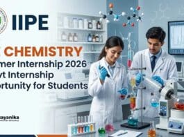 Chemistry Summer Internship at IIPE | Candidates Apply Now