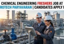 Chemical Engineering Freshers Job at Hydrotech Paryavaran|Apply