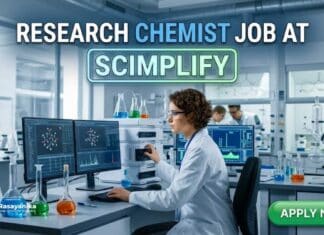 Research Chemist (R&D-Agro) Job Opportunity for MSc Chemistry – Apply Now Research Chemist Job at Scimplify | Chemistry Graduates Apply