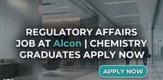 Regulatory Affairs Job at Alcon | Chemistry Graduates Apply Now