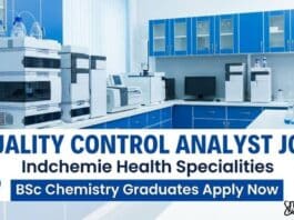 Quality Control Analyst Job at Indchemie Health Specialities | BSc Chemistry Graduates Apply Now