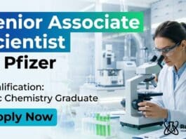 MSc Chemistry Job at Pfizer | Apply Now Senior Associate Scientist Jobs