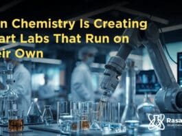 AI in Chemistry powered smart lab with robotic system running autonomous chemical experiments