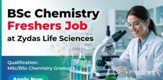 BSc Chemistry Freshers Job Trainee Officer | Walk-in Interview 