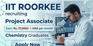 IIT Roorkee Recruitment for Project Associate jobs in Chemistry