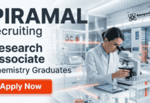 Piramal Jobs Hiring Research Associate | Chemistry Jobs Apply Now