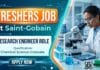 MSc Chemistry Freshers Job at Saint-Gobain | Apply Now for Research Engineer Role