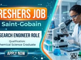 MSc Chemistry Freshers Job at Saint-Gobain | Apply Now for Research Engineer Role