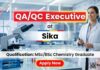 Quality Executive Job at Sika | MSc/BSc Chemistry Graduates Apply Now