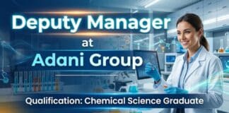 MSc Chemistry Job at Adani Group | Apply Now for Deputy Manager Role