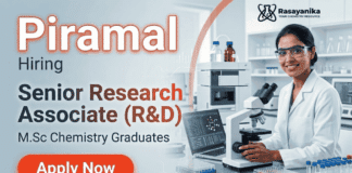 MSc Chemistry Job at Piramal Career | Research Associate jobs | Apply Now MSc Chemistry Job at Piramal Career Research Associate jobs R&D role