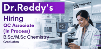 Quality control jobs at Dr Reddy's careers chemistry jobs pharma QC role