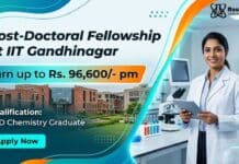 Post Doctoral Fellowship at IIT Gandhinagar | PhD Chemistry Graduates Apply Now