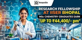 Research Fellowship at IISER Bhopal | MSc Chemistry Graduates Apply Now