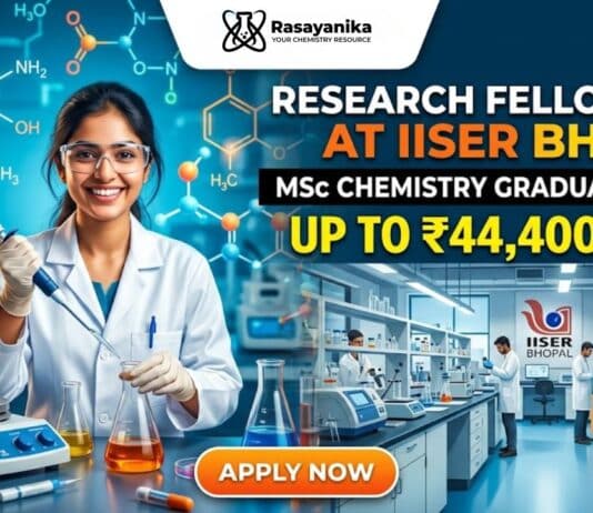 Research Fellowship at IISER Bhopal | MSc Chemistry Graduates Apply Now