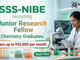 Government Job for Chemistry Graduates at SSS-NIBE | Apply Now for JRF Job