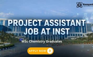 INST is Recruiting MSc Chemistry Graduates | Apply Now for Project Assistant Role Project Assistant Job at INST | MSc Chemistry Graduates Apply Now