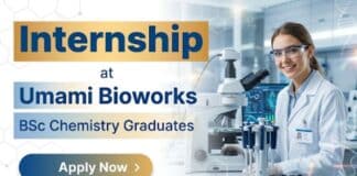 Umami Bioworks Hiring Grants Intern | BSc Chemistry Graduates Apply Now Chemistry Internship at Umami Bioworks | Graduates Apply For Grants Intern