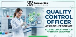 Quality Control Officer Job at Crop Life Science Limited | Chemistry Graduates Apply Now