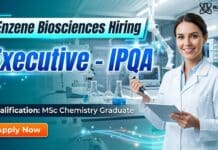 Enzene Biosciences Hiring MSc Chemistry Graduates | Apply for Executive – IPQA Role MSc Chemistry Job at Enzene Biosciences Ltd | Executive - IPQA Role