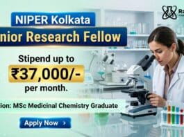 NIPER Kolkata Recruitment: Research Fellowship for MSc Chemistry Graduates | Apply Now