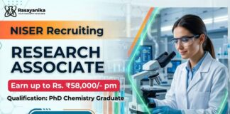 PhD Chemistry Job at NISER | Apply Now for Research Associate Position