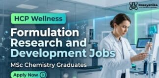 MSc Chemistry Jobs at HCP Wellness | Apply Now for R&D Roles in Formulation & Development