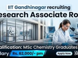 PhD Chemistry Job IIT Gandhinagar | Apply Now for Research Associate Role