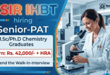 Research Jobs at CSIR IHBT Recruitment | Chemistry Research Jobs | Earn: Rs. 42,000/- + HRA | Attend the Walk-in-Interview CSIR IHBT Recruitment opens top Chemistry Research Jobs for M.Sc candidates