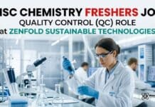 MSc Chemistry Freshers Job at Zenfold Sustainable | QC Job