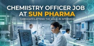 Chemistry Officer Job at Sun Pharma | Candidates Apply Now