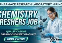 Pharmace Research Laboratory is Hiring MSc Chemistry Freshers Graduates | R&D Chemist Role MSc Chemistry Freshers Job at Pharmace Research Laboratory | Apply Now for R&D Chemist Role