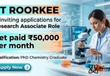 PhD Chemistry Jobs at IIT Roorkee | Apply for Research Associate Job