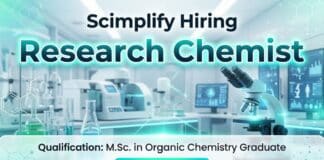 Research Chemist at Scimplify | MSc Organic Chemistry Graduates Apply Now