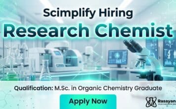 MSc Chemistry Job at Scimplify | Apply now for Research Chemist Role Research Chemist at Scimplify | MSc Organic Chemistry Graduates Apply Now