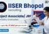 Project Associate Job at IISER Bhopal | MSc Chemistry Graduates Apply Now