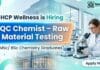 HCP Wellness is hiring QC Chemist Role | Apply Now QC Chemist Job at HCP Wellness | MSc/ BSc Chemistry Graduates Apply Now